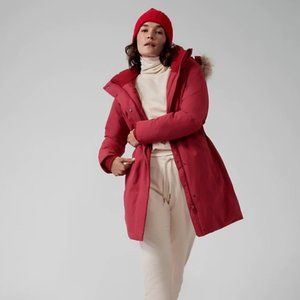 ATHLETA Rainout Outbound Parka Decadent Red Size Small NWT